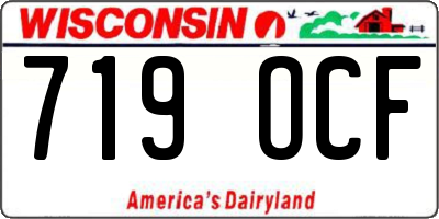 WI license plate 719OCF