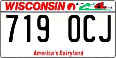 WI license plate 719OCJ