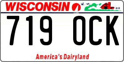 WI license plate 719OCK