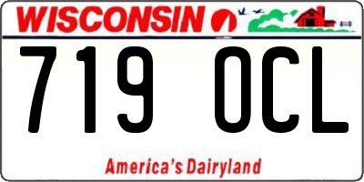 WI license plate 719OCL