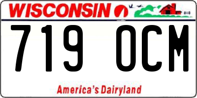 WI license plate 719OCM