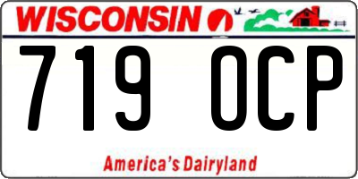 WI license plate 719OCP