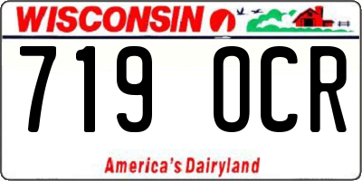 WI license plate 719OCR