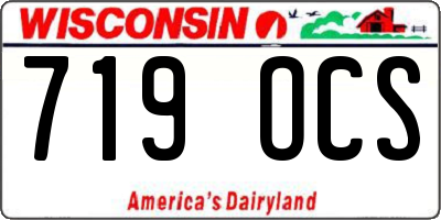 WI license plate 719OCS