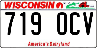 WI license plate 719OCV