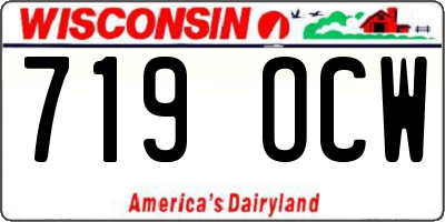 WI license plate 719OCW