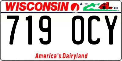 WI license plate 719OCY