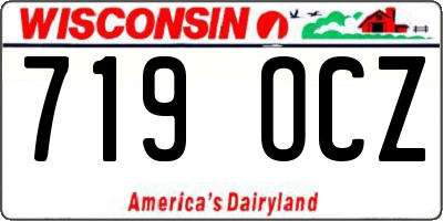 WI license plate 719OCZ
