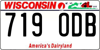 WI license plate 719ODB