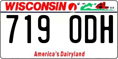 WI license plate 719ODH
