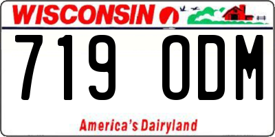 WI license plate 719ODM