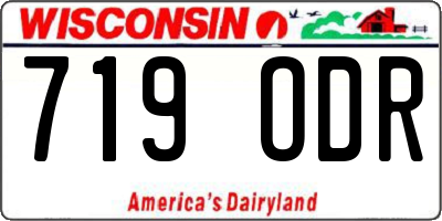 WI license plate 719ODR