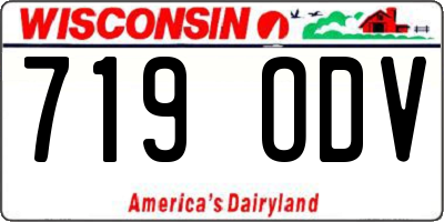 WI license plate 719ODV