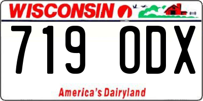 WI license plate 719ODX