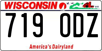 WI license plate 719ODZ