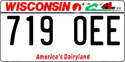 WI license plate 719OEE