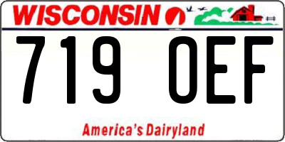 WI license plate 719OEF