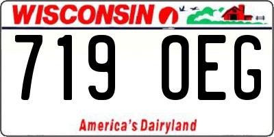 WI license plate 719OEG