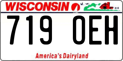 WI license plate 719OEH