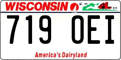WI license plate 719OEI