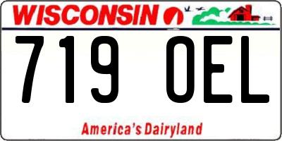 WI license plate 719OEL