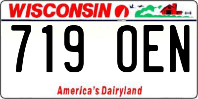 WI license plate 719OEN