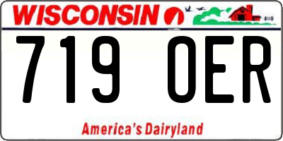 WI license plate 719OER