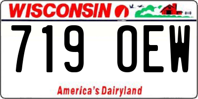 WI license plate 719OEW
