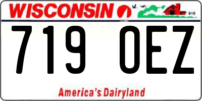 WI license plate 719OEZ