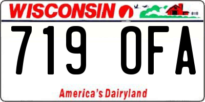 WI license plate 719OFA