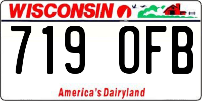 WI license plate 719OFB