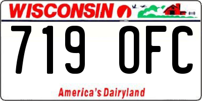 WI license plate 719OFC