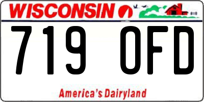 WI license plate 719OFD