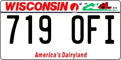 WI license plate 719OFI