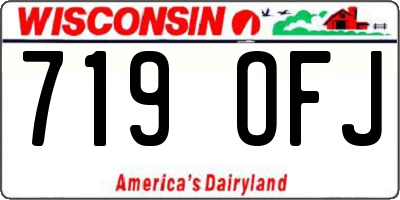 WI license plate 719OFJ