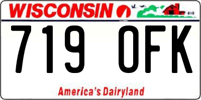 WI license plate 719OFK