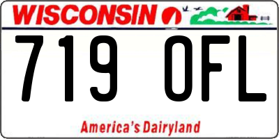 WI license plate 719OFL