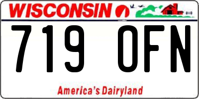 WI license plate 719OFN