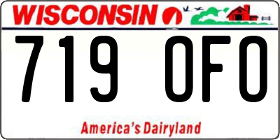 WI license plate 719OFO