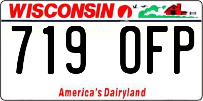 WI license plate 719OFP