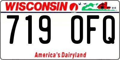 WI license plate 719OFQ