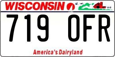 WI license plate 719OFR