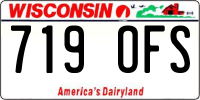 WI license plate 719OFS