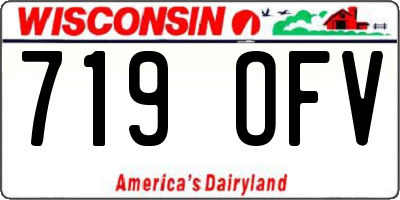 WI license plate 719OFV