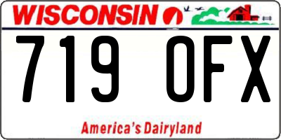 WI license plate 719OFX