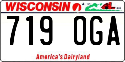 WI license plate 719OGA