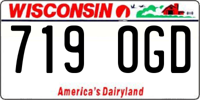 WI license plate 719OGD