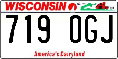 WI license plate 719OGJ