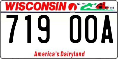WI license plate 719OOA