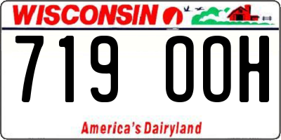 WI license plate 719OOH
